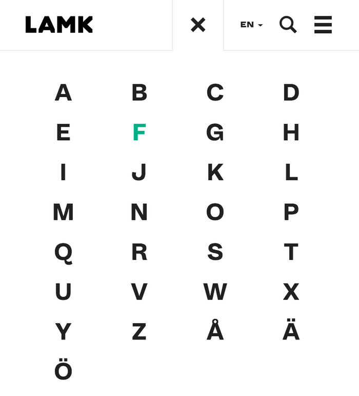 Alphabetical menu or type specimen?&nbsp;