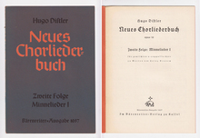 <cite>Neues Chorliederbuch</cite> by&nbsp;Hugo Distler​, Bärenreiter-Ausgabe 1057