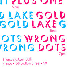 Heaven / New Myths / Midnight Plus One / Gold Lake / Wrong Dots concert poster Heaven / New Myths / Midnight Plus One / Gold Lake / Wrong Dots concert poster