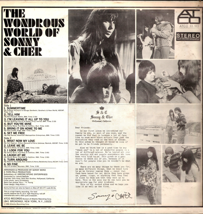 Sonny &amp; Chér – The Wondrous World of Sonny &amp; Chér album art 2