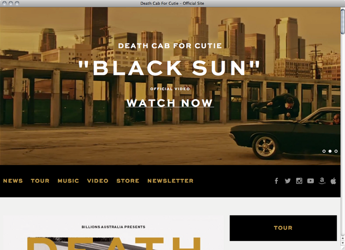 Death Cab For Cutie website 1