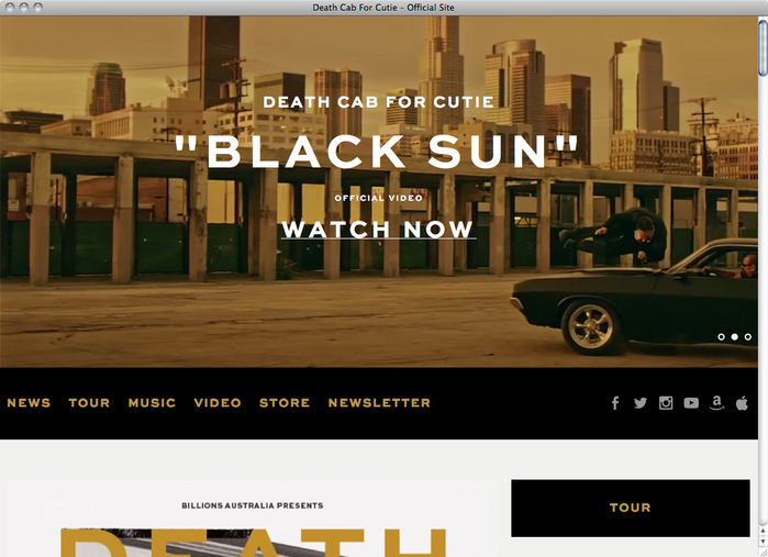 Death Cab for Cutie website 1