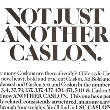 LSC Caslon typeface ad