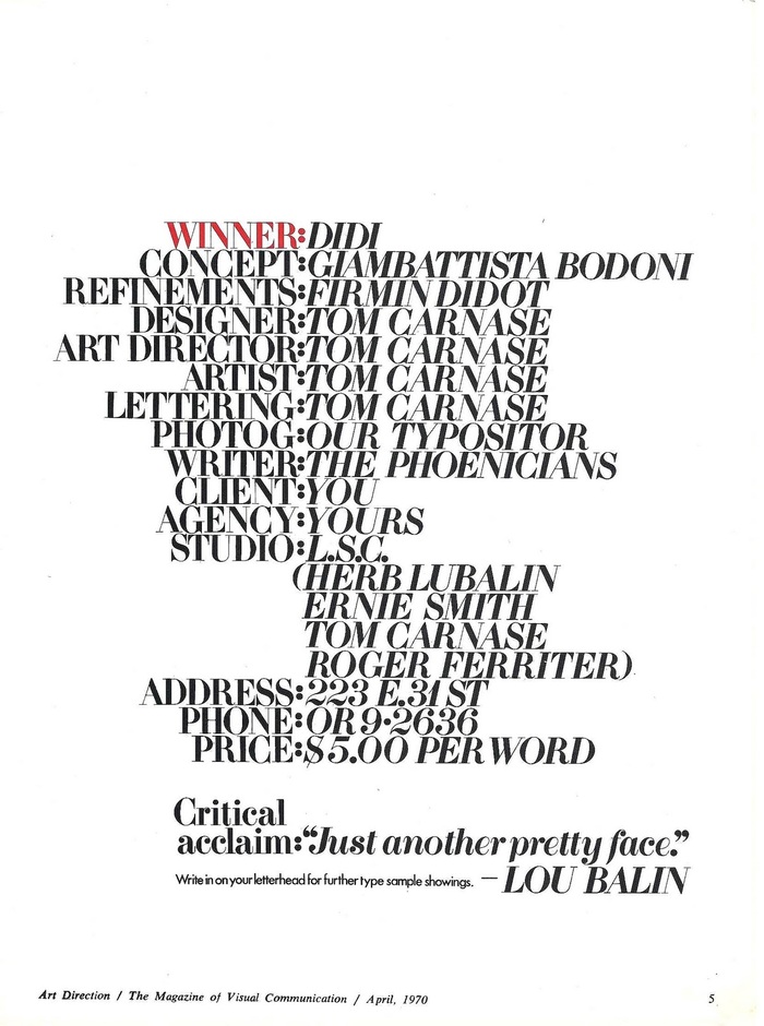 Didi typeface ad