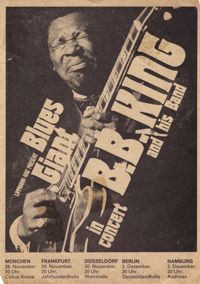 B.B. King German tour poster (1971)