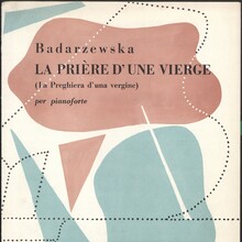 Piano music for Tekla Badarzewska: <cite>La Prière d’Une Vierge</cite>