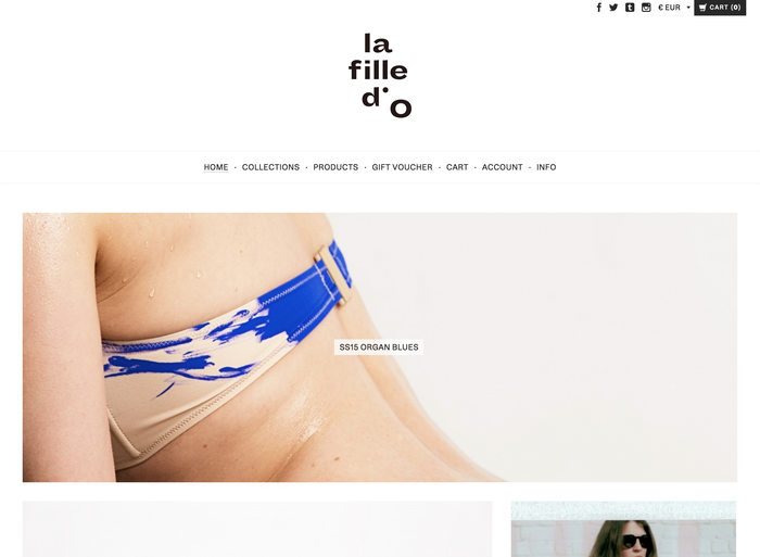 La Fille d’O identity and website (2015) 2