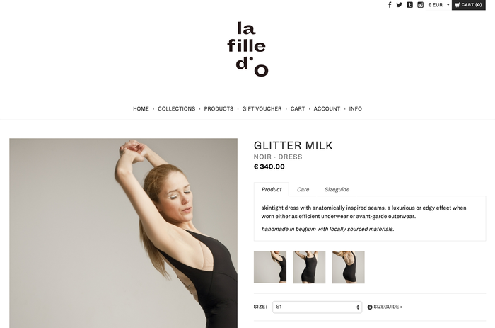 La Fille d’O identity and website (2015) 4