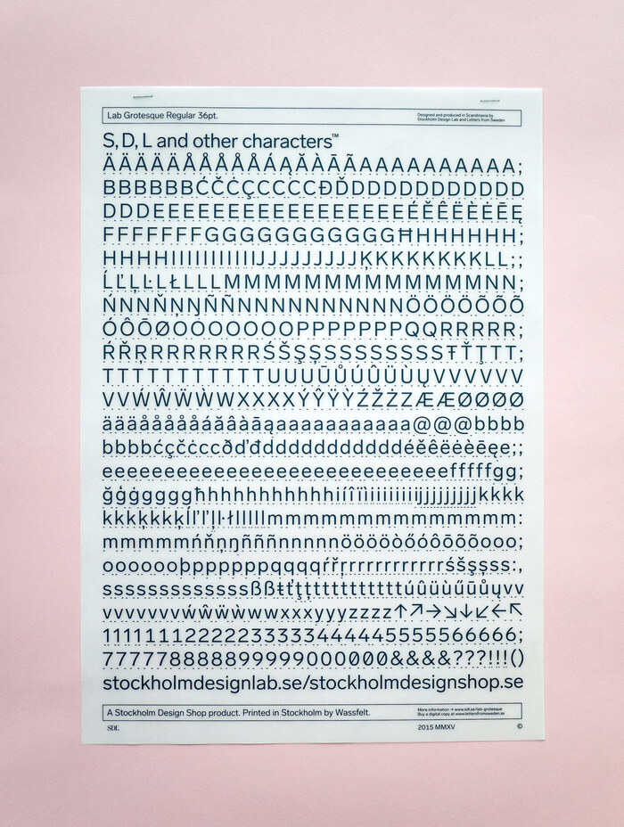 Lab Grotesque Letraset-style transfer sheet 3