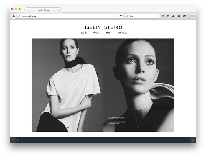 Iselin Steiro website 3