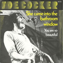 Joe Cocker – “She Came In Through The Bathroom Window” / “You Are So Beautiful” Dutch single cover