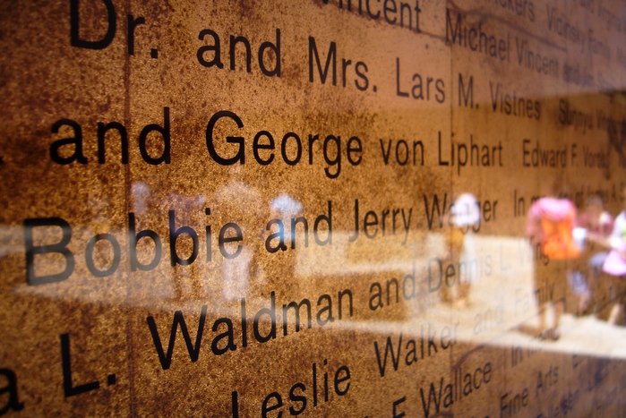 De Young Museum donor wall