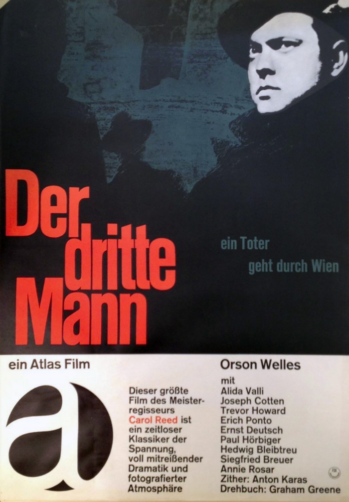 Der dritte Mann (The Third Man) movie poster, Atlas rerelease