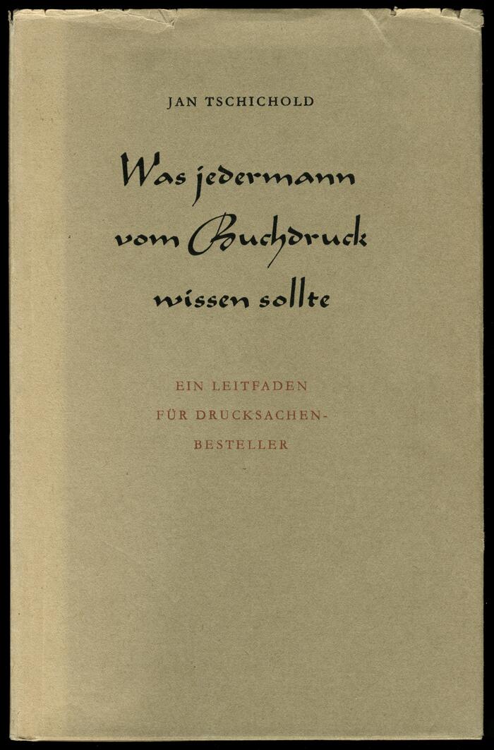Was jedermann vom Buchdruck wissen sollte by Jan&nbsp;Tschichold
