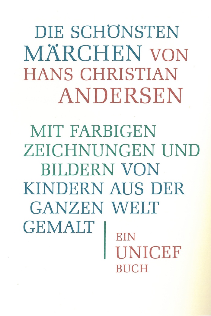 Die schönsten Märchen von Hans Christian Andersen, Unicef edition