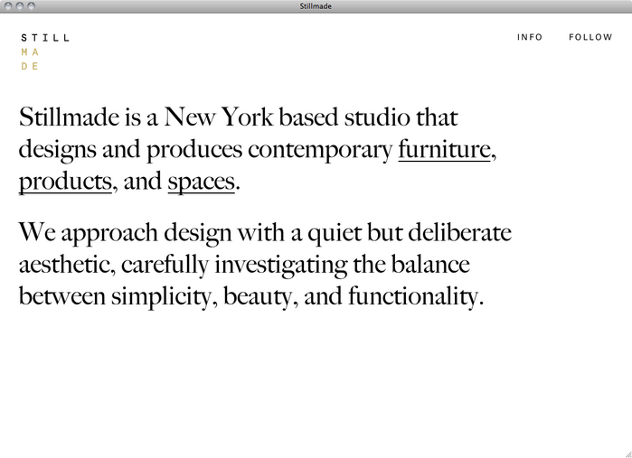 Stillmade website 1