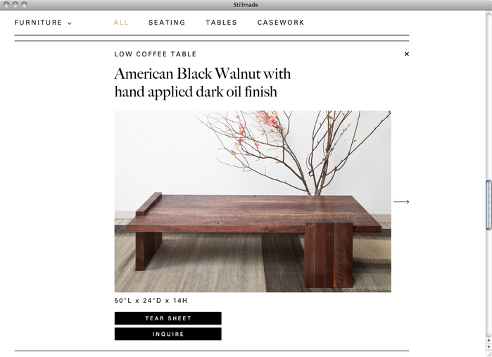 Stillmade website 3