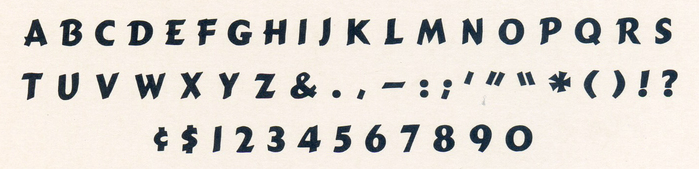 Glyph set of Cartoon Bold