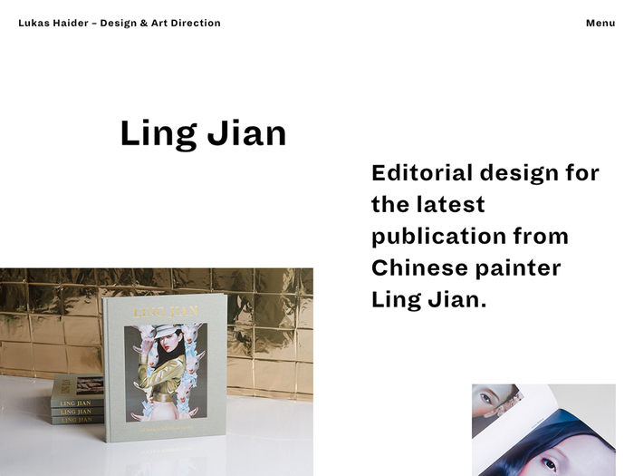Lukas Haider Design &amp; Art Direction website 1