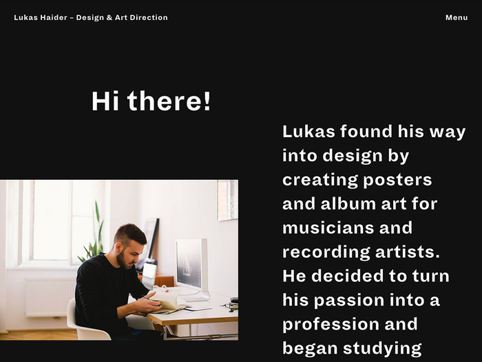 Lukas Haider Design &amp; Art Direction website 3