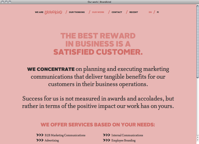 Brandkind website 2
