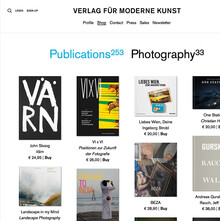 Verlag für moderne Kunst website
