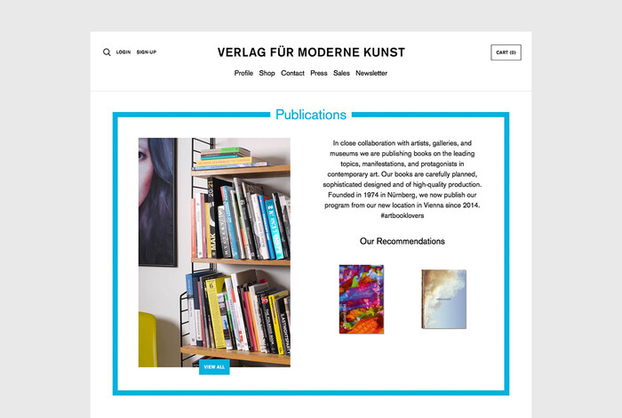 Verlag für moderne Kunst website 4