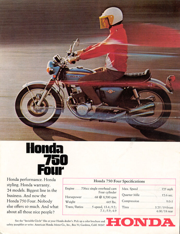 Honda 750 Four brochure 1