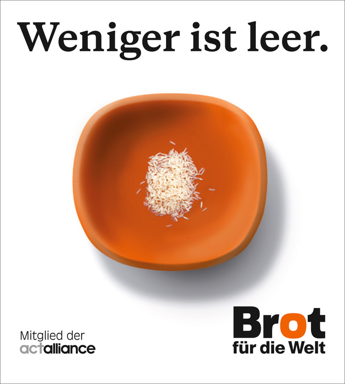 Ad “Weniger ist leer” (Less is empty)