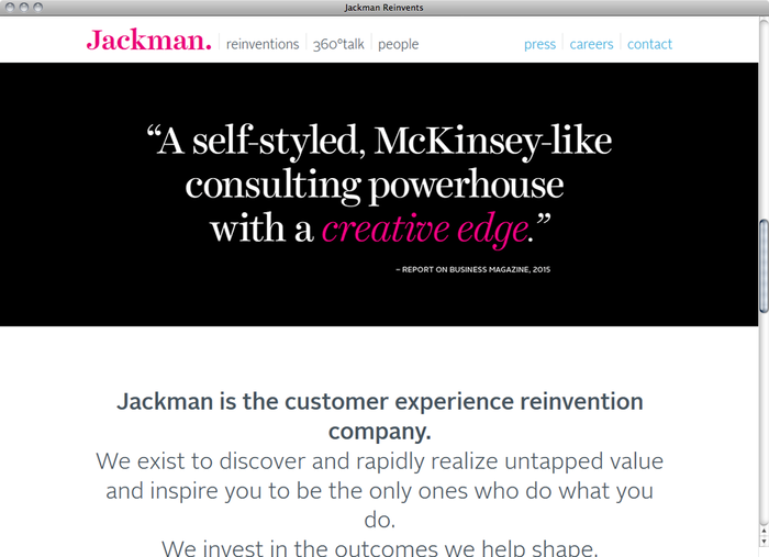 Jackman Reinvents website 1