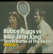 <cite>ABC Sports Special: Tennis Battle of The Sexes: Bobby Riggs vs Billie Jean King</cite> TV title card