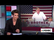 “O Brother, Where Art Thou?” graphic on <cite>The Rachel Maddow Show</cite>