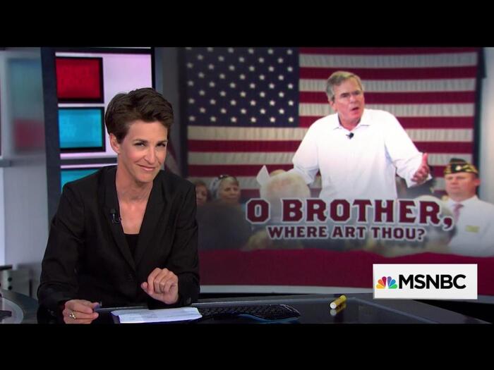 “O Brother, Where Art Thou?” graphic on The Rachel Maddow Show