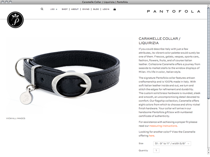 Pantofola website 3