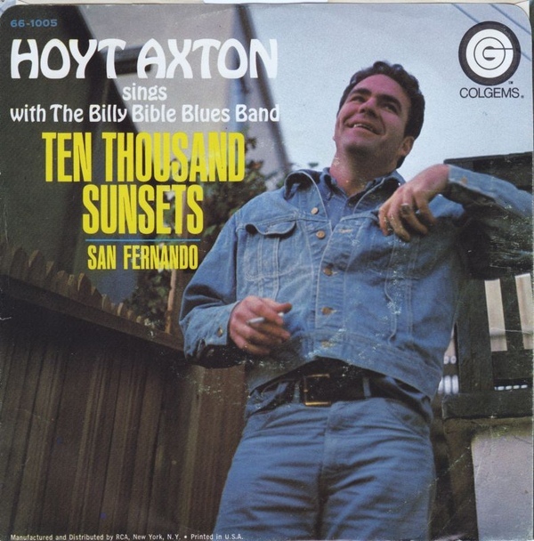 Hoyt Axton – “San Fernando” / “Ten Thousand Sunsets” single cover 2