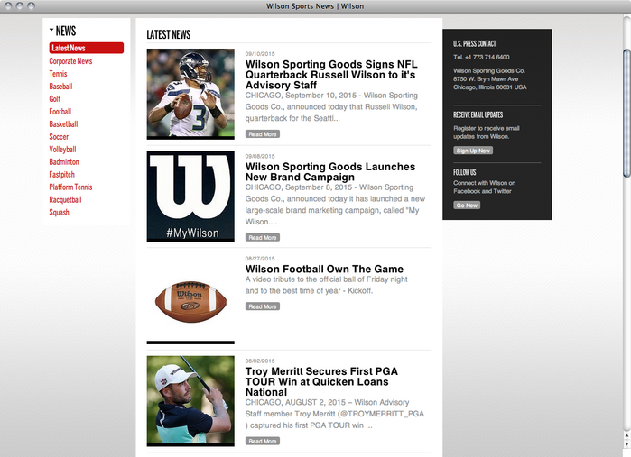 Wilson website 4