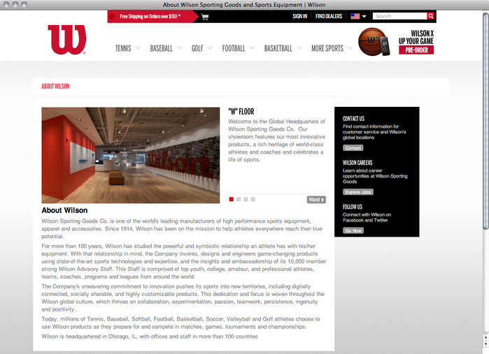 Wilson website 5