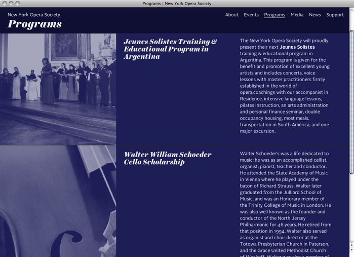 New York Opera Society website 4