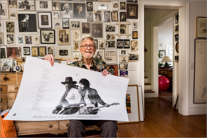 John Berg with the 40th anniversary poster.