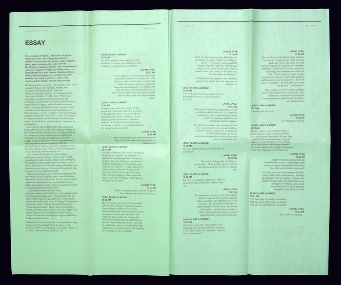 In Real Life newsprint / website 4
