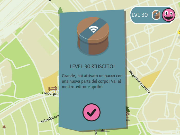 User interface with Fabula font.
