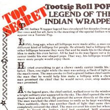 Tootsie Roll Pops “Legend of the Indian Wrapper”