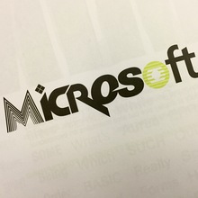 Microsoft logo mashup (ad in ATypI 2015 program)
