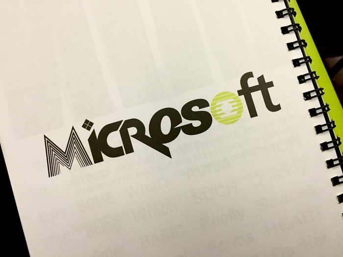 Microsoft logo mashup (ad in ATypI 2015 program)