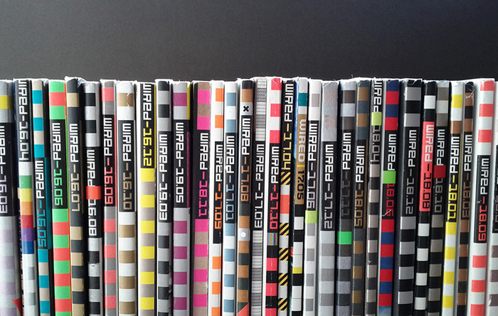 Wired magazine spines, Vols. 16–19