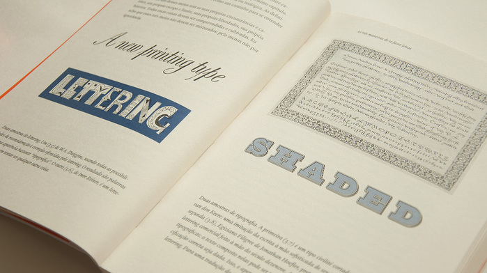 Examples of lettering by W.A. Dwiggins, Imre Reiner, and Jonathan Hoefler; a typeface cut by Hendrik van den Keere.