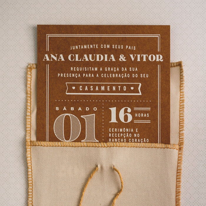 Ana Claudia &amp; Vitor wedding invitation 2