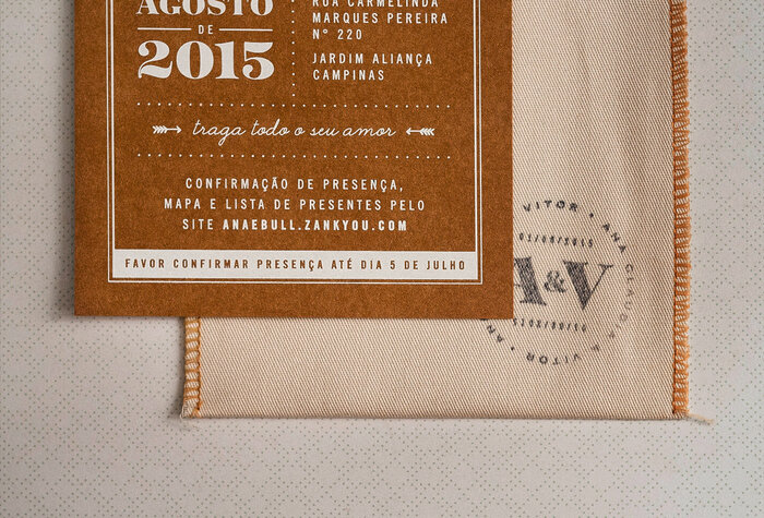 Ana Claudia &amp; Vitor wedding invitation 4