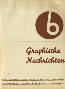 <cite>Graphische Nachrichten</cite>, Vol. 11, No. 6, June 1932