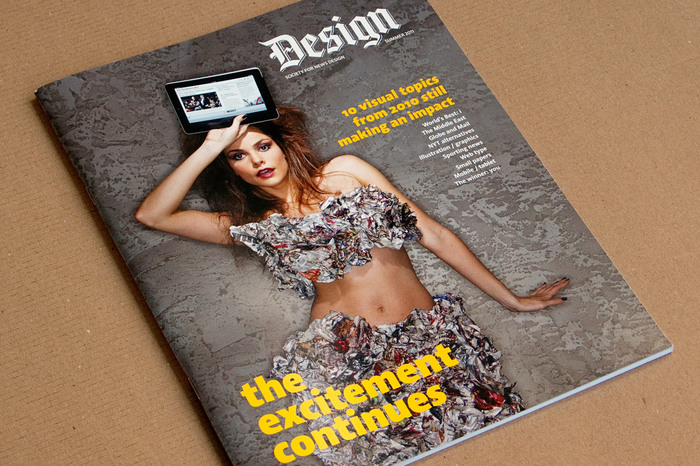 Cover of the summer 2011 issue of SND’s Design Journal entirely set in Acorde.